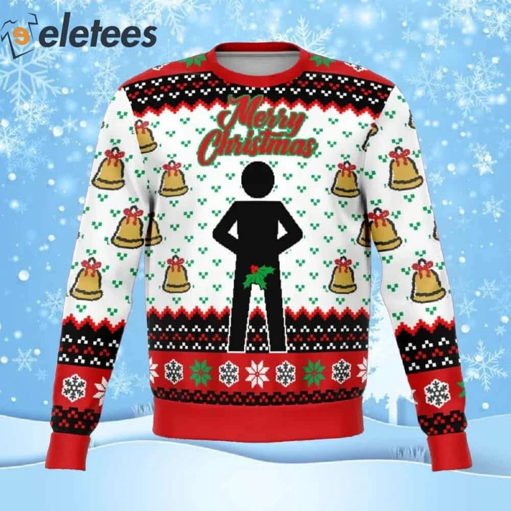 Mr Stick Mistletoe Ugly Christmas Sweater Q4F2KY2S