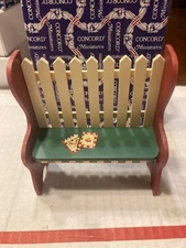 CONCORD "HARVEST HOME COLLECTION" GREEN/WHITE PICKET BENCH #1105, NEW w/o BOX!