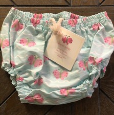 Pottery Barn Kids Butterfly Baby Girl Swim Diaper Cover 12-24 Mo New