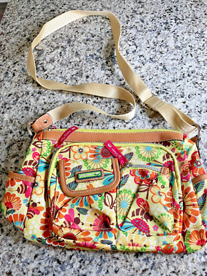 Lily Bloom Busy Bee Yellow Flower Garden Regina Crossbody Bag, 100