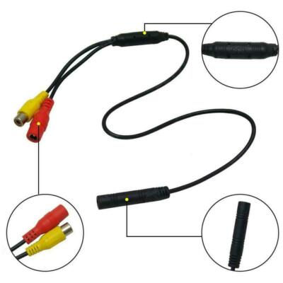 Cavo Adattatore Per Telecamera Posteriore Auto 4 Pin Maschio A RCA Femmina - Cablaggio Segnale E Alimentazione Per Retro Camera - 4