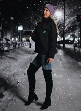 Dixxon Sherpa Jacket Black Morningstar Super Soft Flannel Inside Xs Womens New