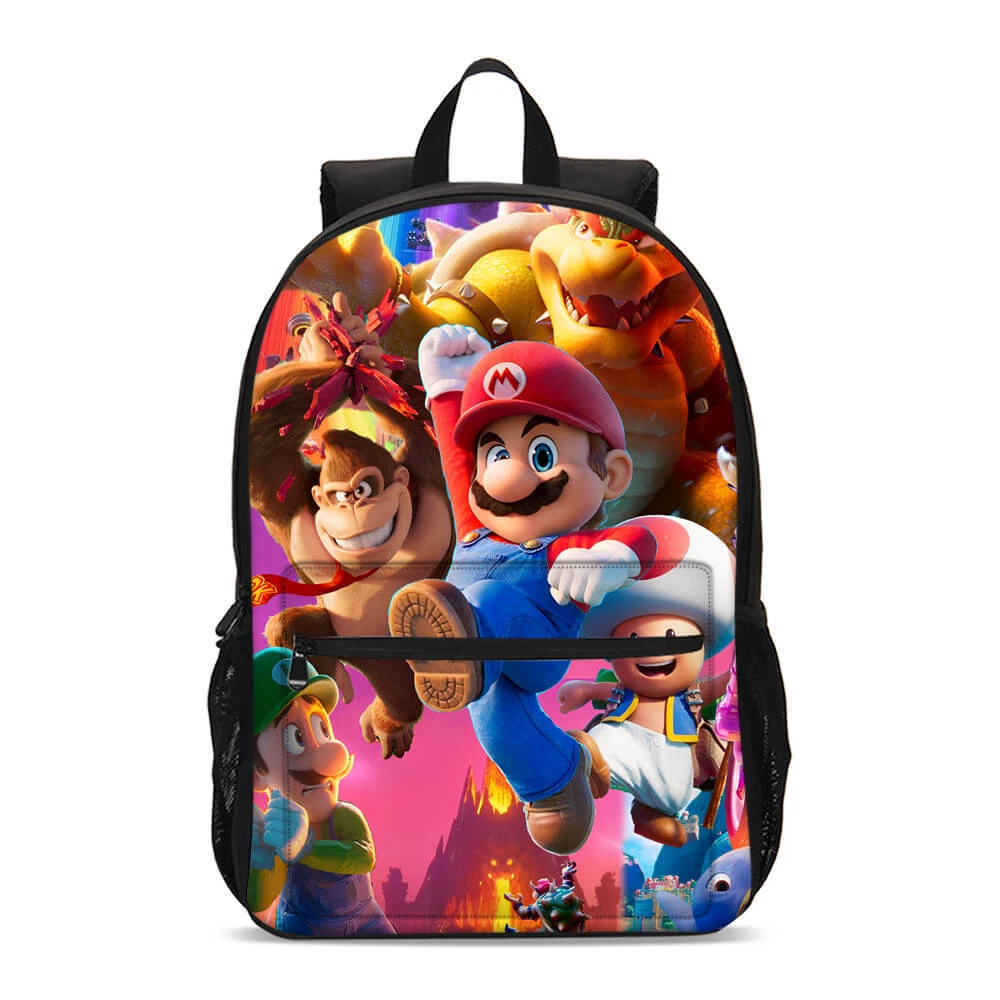 Super Mario Bros Party Movie Students Backpack, School Bag, Back To School Gift