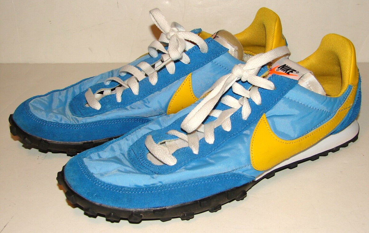 Nike Waffle Racer University Blue Yellow CN5449-400 Shoes Mens Size 9 Nike Waffle Racer University Blue/Battle Blue/Black/Amarillo  main image 2