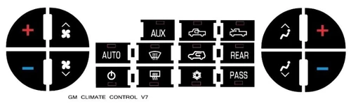 Climate Control Button Stickers Fit For 2007-2014 Chevy Silverado 2500HD 3500HD - Picture 5 of 14