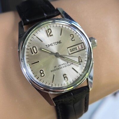 Vintage TIMETONE men's manual wind watch 17Jewels Poljot 2614B