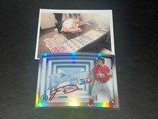 Jarren Duran Boston Red Sox Auto Signed 2022 Bowman in 3D Red