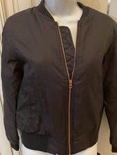 Jacket small black zip-up with pockets Nylon