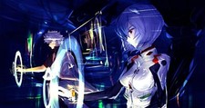 Anime girls artwork ayanami rei sakata gintoki Custom Gaming Mat Desk