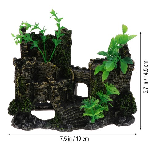 Resin Castle Artificial Fish Habitat Ancient Aquarium Decoration acheter