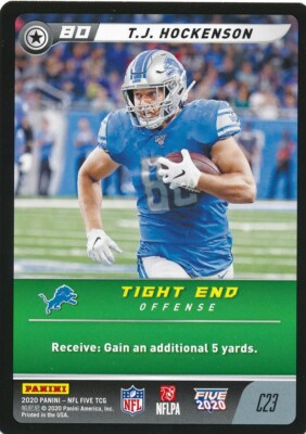 C23 T.J. HOCKENSON 2020 Panini Five Football TCG LIONS