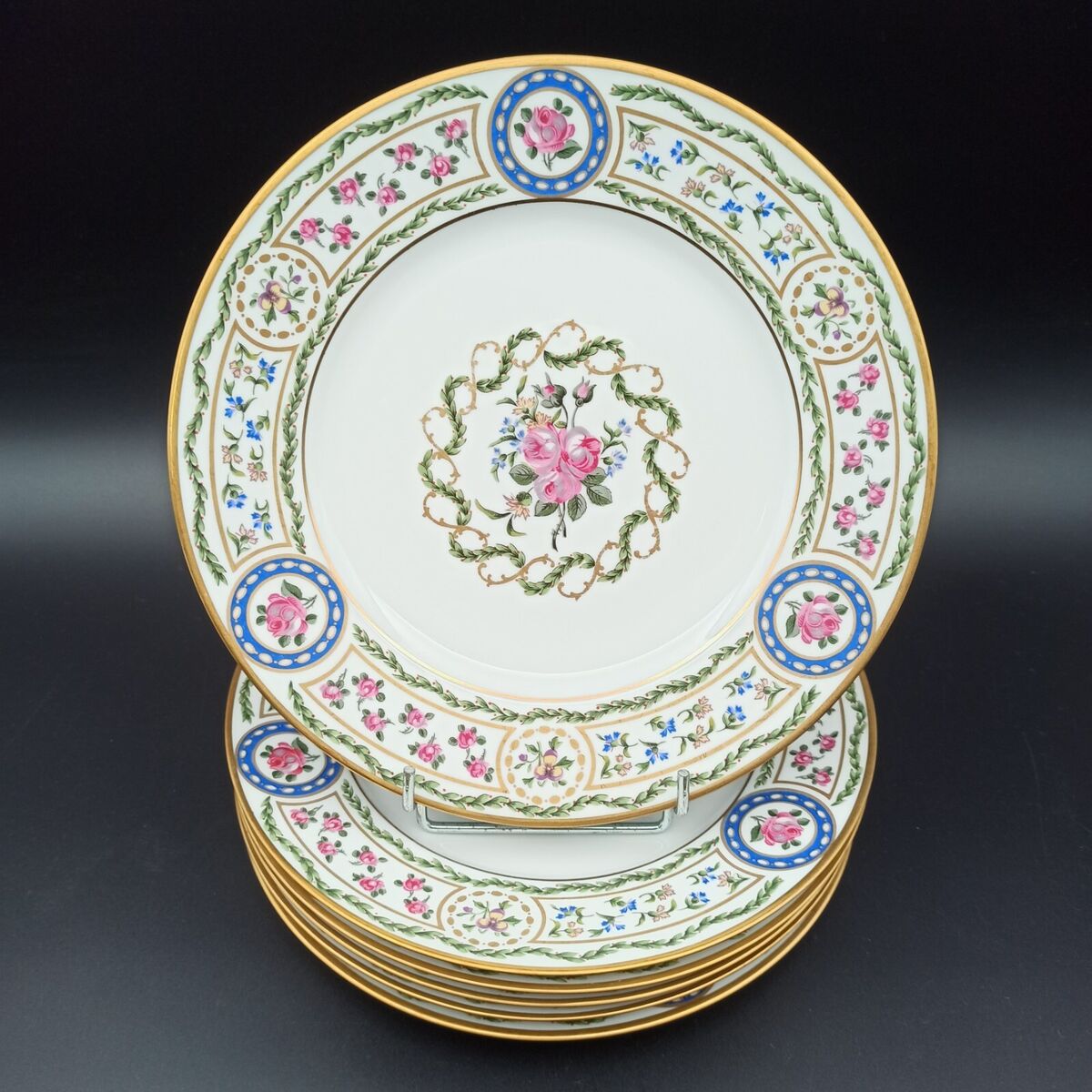 Haviland Limoges - 6 Plates In Porcelain Model Louveciennes Haviland Limoges - 6 Plates In Porcelain Model Louveciennes