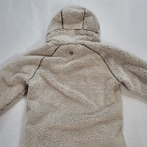 Kuhl Jacket Womens Small Beige Pile Flight Sherpa Fleece Hooded Coat Full Zip - Picture 11 of 12