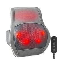 Brelley Shiatsu Neck and Back Massager with Heat, Deep Tissue Kneading Massag...