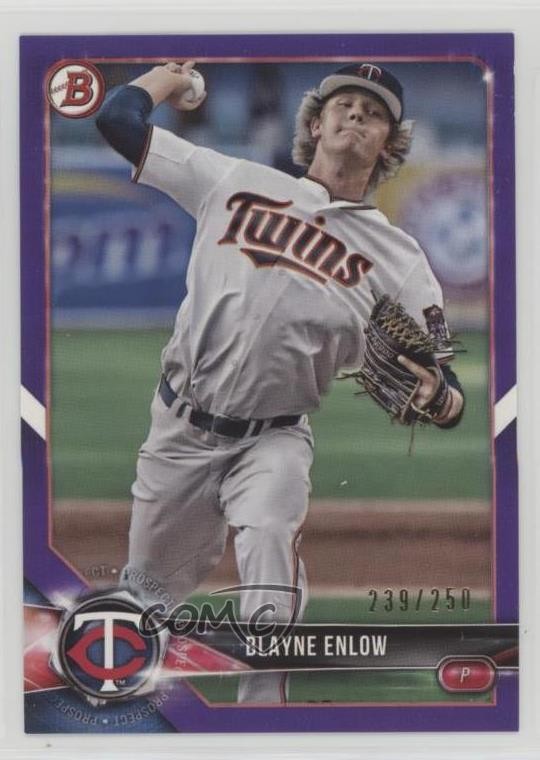 2018 Bowman Prospects Purple 239/250 Blayne Enlow #BP141 07d9