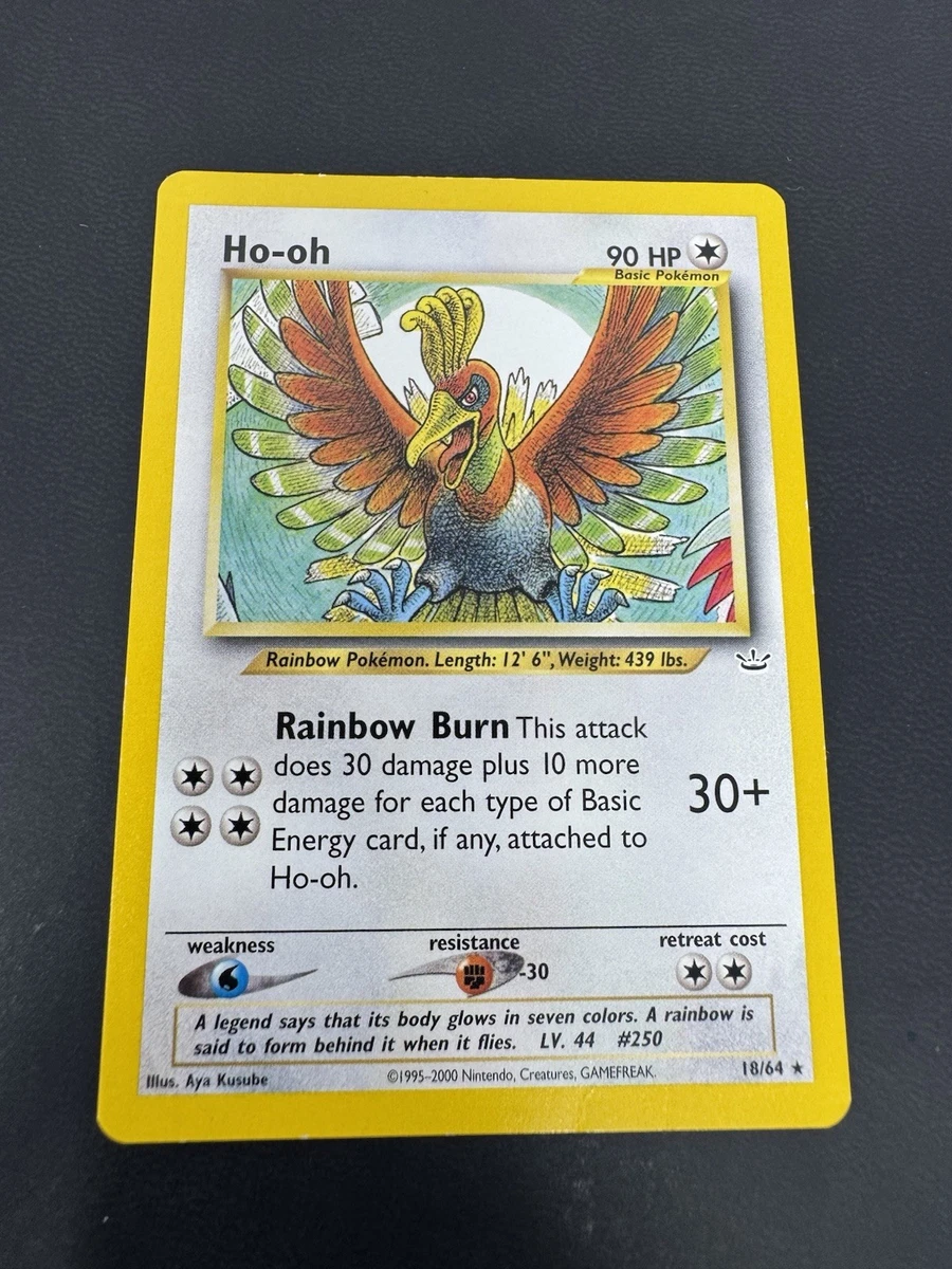 magic lord of the rings rare cards Ho-Oh EX 119/124 Holo Ultra Rare Full Art Dragons Exalted Pokemon Card main image 0