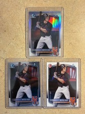 Mitch Voit 2025 Bowman Draft 1st Bowman Chrome Refractor, Chrome Base, & Paper