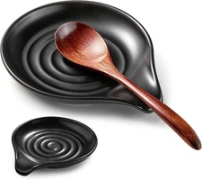 Spoon Rest for Stove Top, 6.1" Large Ceramic Spoon Holder for Kitchen