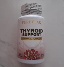 Pure Peak Advanced Thyroid Support Supplement - 60 Capsules[06/2026]