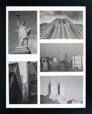 11x14 Collage Picture Frame - Mat Displays Five 4x6 Inch Inches, Black