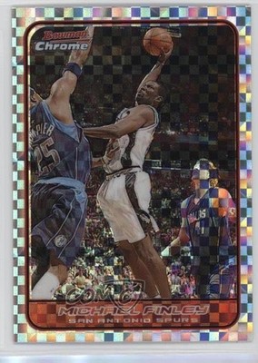 2006 Bowman Draft Picks & Stars Chrome X-Fractor 104/150 Michael Finley #51 e3v