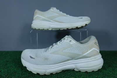 Brooks Ghost 15 Running Shoes Womens Size 7.5 White Cream Neutral Cushion