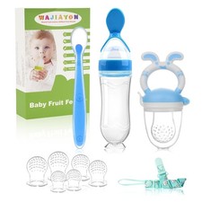 Baby Fruit Feeder Pacifier 3 Pack Mesh Teether Sky Blue