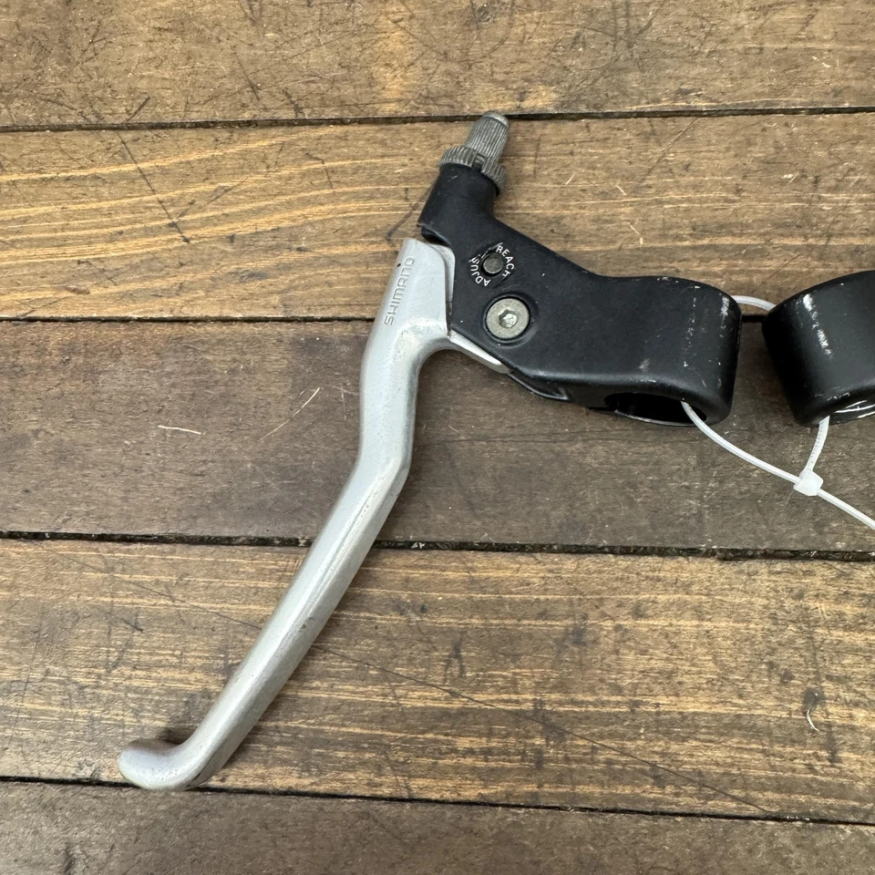 Par de palancas de freno voladizo Shimano BL-MT60 Deore vintage MTB negro plateado Foto 4 de 4