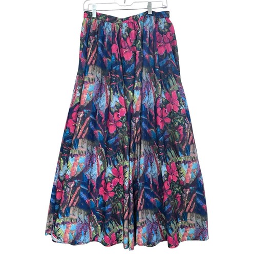Christian Siriano New York Skirt Medium Multicolor Floral Print Full Maxi Skirt - Picture 3 of 8