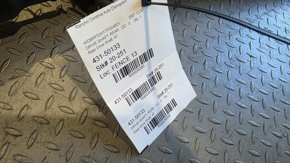 Rear Drive Shaft 203 Type Sedan C230 Fits 06-07 MERCEDES C-CLASS 26300 - Image 2 of 4