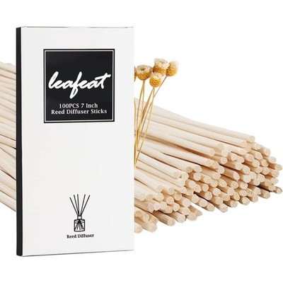 Natural Rattan Reed Diffuser Sticks 100 Pack, 7 Inch Aromatherapy Sticks for