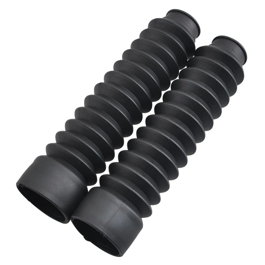 Protector de horquilla delantera amortiguador de goma motor negro 2 piezas cubierta polainas bota Foto 4 de 4