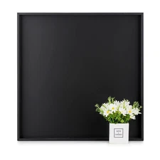 Ottoman Tray for Living Room: Modern Extra Large Black Serving Decorative Tra...