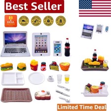Miniature Kitchen and Tech Set for Dolls - 20Pcs Food Gadget Accessories