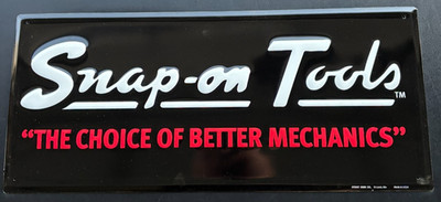 Snap-on Tools metal sign 24''x11'' (the choice of better mechanics)