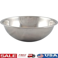 Durable Stainless Steel Mixing Bowl 4 Quart Kitchen Essential Cooking Baking New