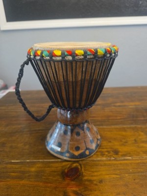 Djembe Drum Made In Senegal Africa Skin Covered- Rope Tuned-Ndioukeul Rythmes