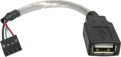 Startech USB a to USB Motherboard 4-Pin Header F/F 2.0 Cable, 6'' (USBMBADAPT)