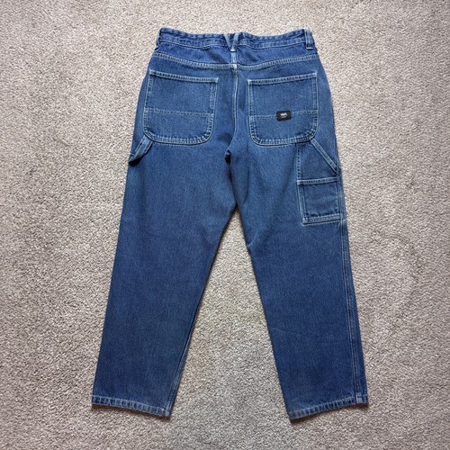 Vans Carpenter Jeans Mens 34 Blue Denim Relaxed Loose Baggy Skate Pants Workwear