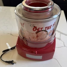 CUISINART ICE CREAM FROZEN YOGURT  SORBET MAKER 1.5QT  Red NEVER USED No box
