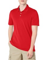 Golf Poloshirt Herren Kirschrot Xl Kurzarm Schmal Schnell Trocknend Modell-Nr