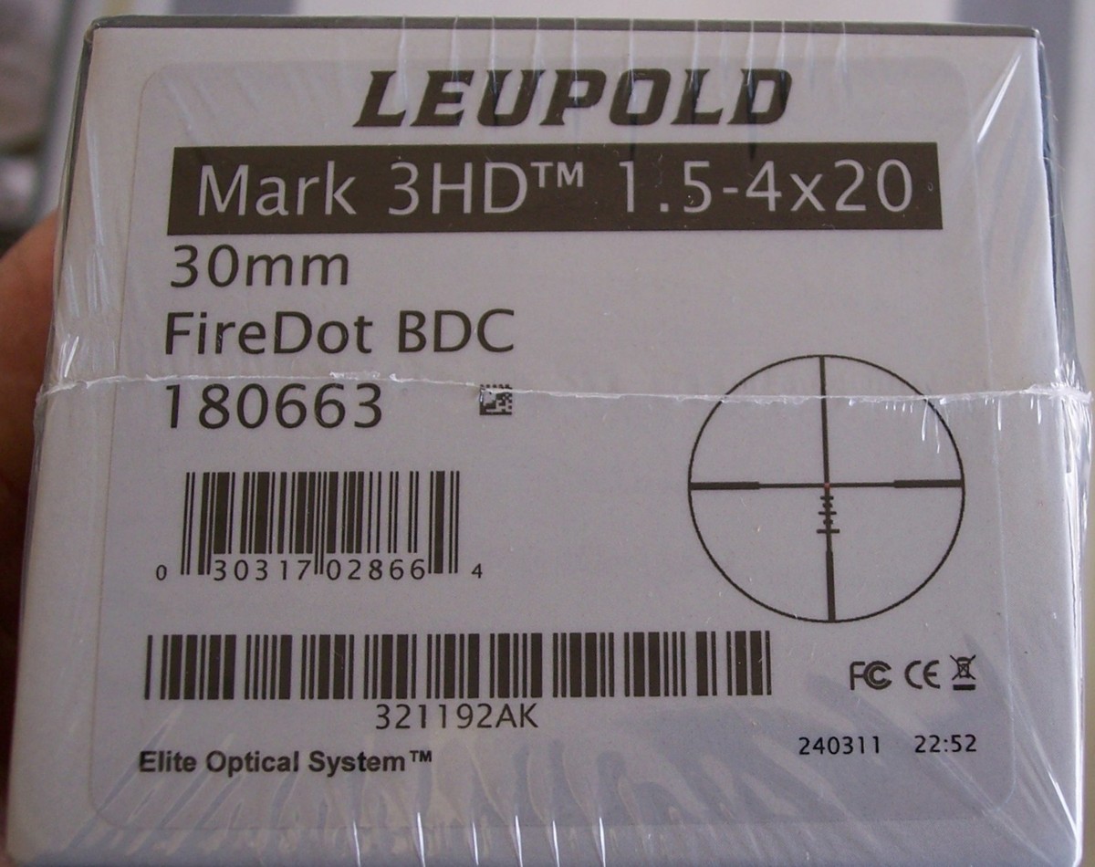 Leupold Mark 3HD 1.5-4x20mm Tactical Fire Dot 180663 NIB | eBay