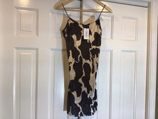 Cow Print NWT Velvet Slip Dress Sz M Edgy Indie Bodycon Coastal Cowgirl Festival