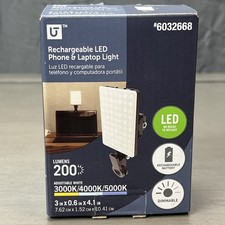 Utilitech Rechargeable Clip-on LED Light for Phone Tablet or Laptop Cooking NIB