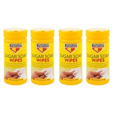 4x Bartoline Sugar Soap Wipes Grease Dirt Nicotine Remover Rinse-Free 80 XL Pcs