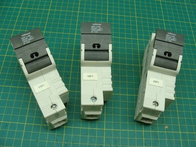 WOHNER AES 1X58 A010304 FUSE HOLDER 125 AMP 690 VAC WITH 50 AMP FUSE LOT OF 3
