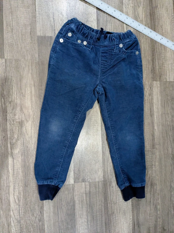 Pantalones de mezclilla True Religion para niñas talla 5 de pana pierna recta azul marino jogger Foto 3 de 4