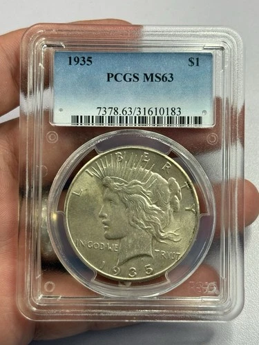 1935 Peace Dollar PCGS MS63
