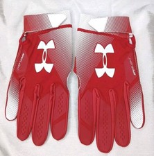 Under Armour UA Spotlight Limited Edition Football Gloves Red White Size X-Large