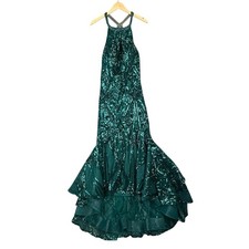 morilee madeline gardner formal prom green dress size 18